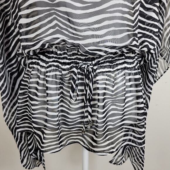 Michael Kors Zebra Print Blouse S/M#012 - Picture 7 of 13
